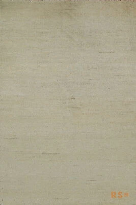 Handmade Gabbeh Solid Design Wool Modern Rug- Beige" 3x4 ft - Image 1 of 4