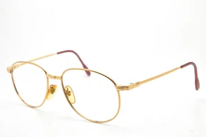 1980s vintage gold rolled eyeglasses DESIL ECLISSE-1 14kgr frame glasses pilot - Picture 1 of 17