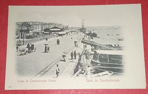 CPA - Turquie - Quais de Constantinople Galata - Salut de Constantinople - Imagen 1 de 2