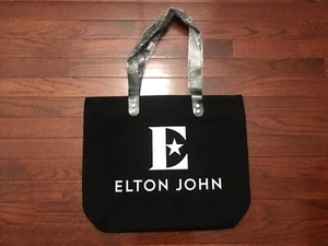 NEW SIR ELTON JOHN LOGO SHOULDER BAG STRAP PURSE BLACK WHITE PURPLE HANDBAG v - Picture 1 of 4