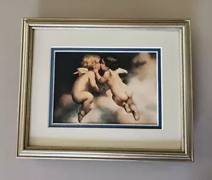 Pequeña imagen enmarañada y enmarcada de Besse Gutman ~ El beso - Imagen 1 de 2