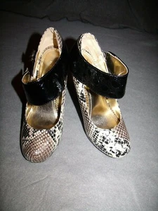 women's bamboo olisa stiletto snakeskin print shoes size 7 - Picture 1 of 8