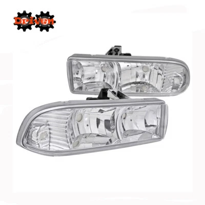 98-04 Chevy S10 / Blazer Chrome Housing Headlights Clear Lens Euro Head Lamps - Image 1 of 3