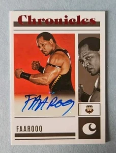 PANINI WWE CARD 2023 CHRONICLES FAAROOQ SIGNATURE AUTO RED PARALLEL INSERTION... - Photo 1 sur 2