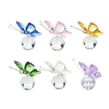 Crystal Butterfly Figurines Collectibles Art Glass Table Decoration