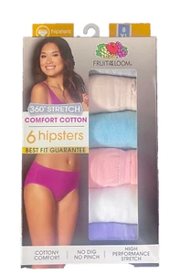 Fruit of the Loom Women 360 Stretch 6pk Hipsters size 8XL - Picture 1 of 3