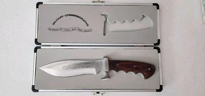 CUCHILLO DE CAZA CONMEMORATIVO MILITAR MAXAM HOJA FIJA Y ESTUCHE Foto 1 de 2