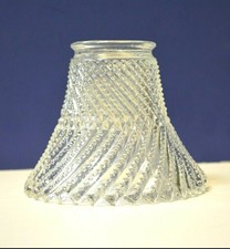 Clear 2.25" Fitter Fan Glass Shade With Dotted Swirl Design 81262 NEW Glassware