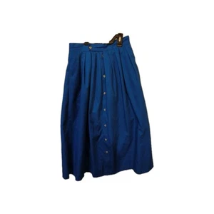 Vintage Westbound Long Midi Modest Blue Skirt Size 8 Pleated Full A-line - Picture 1 of 5