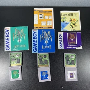 Final Fantasy Adventure/ Legend 2 & 3 Nintendo Gameboy Game W/manuals & Maps - Picture 1 of 23