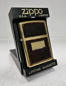 GENUINE Zippo Lighter GOLDEN TORTOISE Gold Plate BOTH Sides Millennial 2000 NEW - Picture 1 of 10