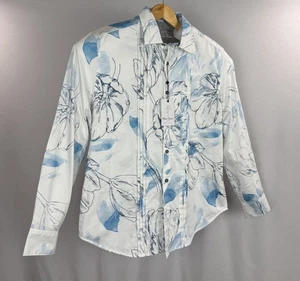 Camisa Robert Graham Abotonada Para Hombres XL Bordada Floral Puño Abatible Exclusiva LS - Imagen 1 de 14