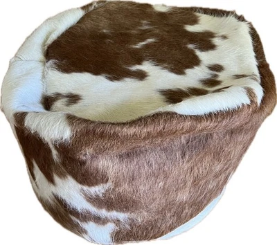 Cowhide Western Modernist Ottoman - Image 1 of 4