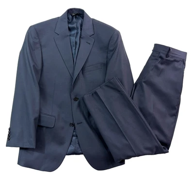 Jos A Bank 38S 30x29 Navy Blue Silk Wool 2pc Pant Suit Signature Collection - Image 1 of 4