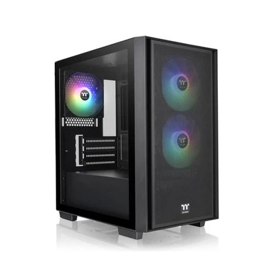 Thermaltake Versa H16 TG ARGB Black Micro ATX Tower Case; Tempered Glass Side... - Image 1 of 4