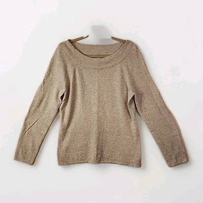 Carole Talla Pequeña XL Angora Pelo de Conejo Corderos Lana Beige Mujer Suéter Gorra de Tiempo Foto 1 de 4