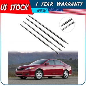 Se adapta a Toyota Camry 2007-2011 4x puerta exterior ventana resistente a la intemperie embellecedores cinturón de sellado - Imagen 1 de 8