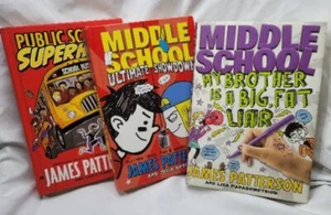Lot Of 3 Middle School Hardcover Books By James Patterson - Picture 1 of 5