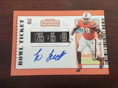 2019 Contenders Bowl Ticket #238 Joe Jackson Miami Cowboys Rookie Auto #'d 97/99 - Image 1 of 2