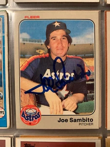 5 Joe Sambito autographed baseball cards. 2 cards autographed. - Picture 1 of 5