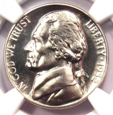 1952 Proof Jefferson Nickel 5C Coin - Certified NGC PR69 - $375 Value! - Image 1 of 4