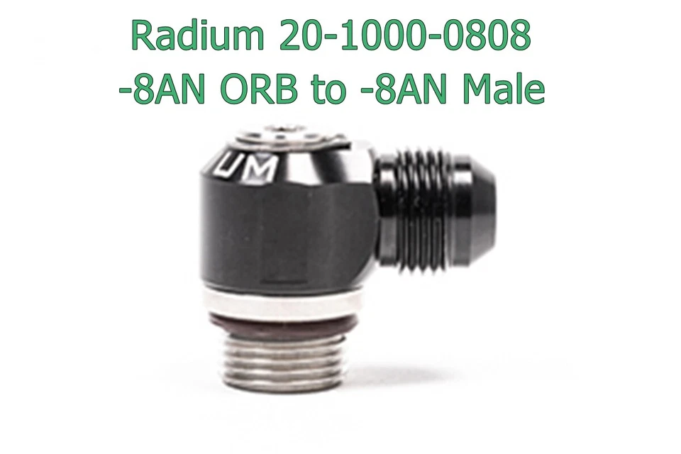 Radium 20-1000-0808 Swivel Banjo -8an Orb to 8an Male Aluminum Oil Fuel E85 C16