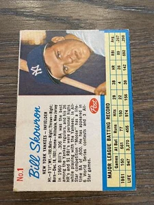 1962 Post Cereal #1 Bill Skowron - Picture 1 of 2