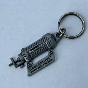 Vintage Rotozip Spiral Saw Metal Keychain Advertising Tool - Picture 1 of 4