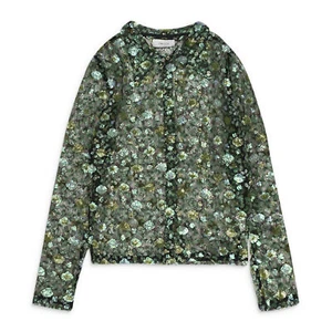 NWT LAZO SCHMIDL GREEN SEQUIN LACE NEIL BUTTON-DOWN SHIRT SIZE L $350 - Picture 1 of 5