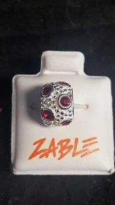 Zable Sterlingsilber Kristall Geburtsmonat Januar Perle Charm BZ1038 - Bild 1 von 3