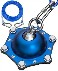 TOPKNOT Dog Tie Out Cable and Stake for Camping,360°Swivel Dog Run- No Tang - Picture 1 of 7