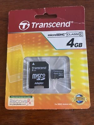 Transcend MicroSDHC Card Class 2 with Adapter (4 GB) F6271 - Image 1 of 2