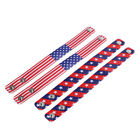 4 Pcs Festival Bracelet Exquisite Patriotic Stripes Usa Flags Men and