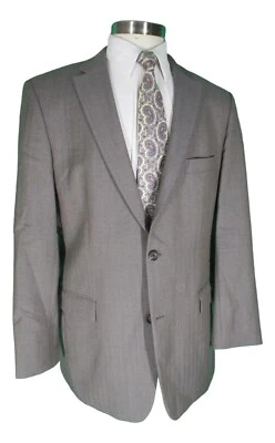 Casaco esportivo Hugo Boss Pasini masculino cinza espinha de peixe 2 BTN 44L lã - Imagem 1 de 4