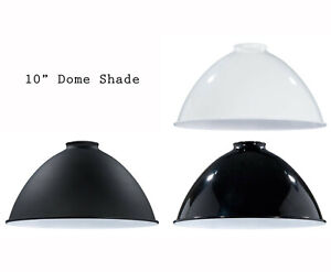 Porcelain Enamel Shade: 10" Metal Dome Shade, 2.25" fitter for Pendant Lighting