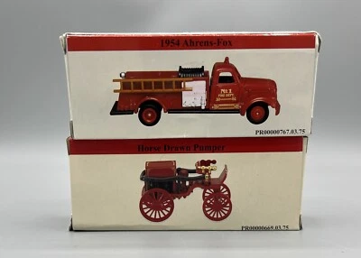 Vintage Diecast Fire Trucks 1/64 Lot Of 2 NIB 2001 Readers Digest Collectible - Image 1 of 2