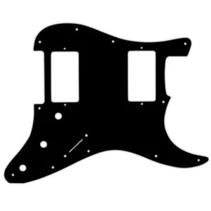 PICKGUARD EE. UU. para FENDER® HH DUAL TWO HUMBUCKER STRATOCASTER® 3 capas PG NEGRO BWB - Imagen 1 de 1