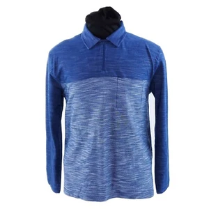 Scandia Woods Mens M Blue Gray 1/4 Zip Long Sleeve Pullover Shirt B04447 L632  - Picture 1 of 6