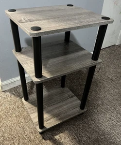 Side Table Small Spaces Tray Sofa End Bedside Night Stand Stylish Design 3 Tier - Picture 1 of 11
