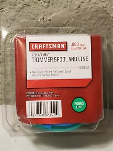 CRAFTSMAN REPLACEMENT TRIMMER SPOOL AND LINE .080 INCH GREEN 85930 - Picture 1 of 4