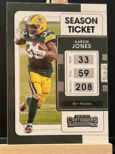 AARON JONES -2021 panini contenders card #36 Green Bay Packers RB 🏈🏈