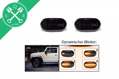 Schwarze Dynamische LED Blinker Passend Für Suzuki Jimny FJ GJ JB 64 74 Ab 2018- • 39.95€