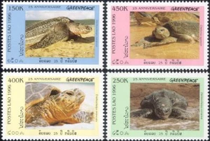 Laos 1996 Tartarughe/Greenpeace/Marine/Fauna selvatica/Animali/Natura set 4 V (b5668s) - Foto 1 di 1