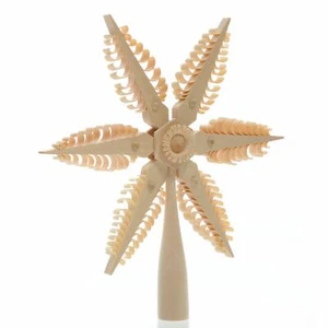Baumschmuck Christbaumspitze Mitte Rosette(Beidseitig) 20x21x3cm NEU Holzspitze - Picture 1 of 2