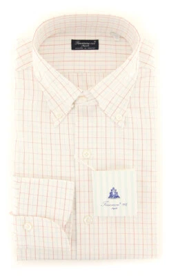 Camisa Finamore Napoli Off White a Cuadros - Delgada - (201803145) Foto 1 de 4