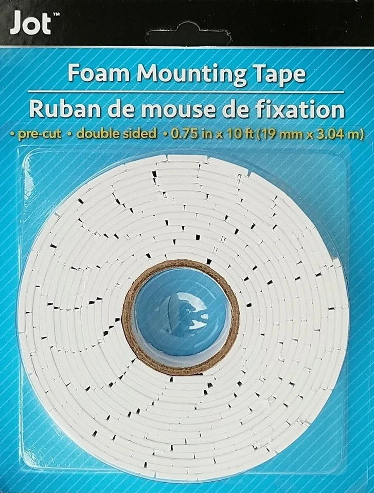 JOT Double Sided Foam Mounting Tape Roll .75 in X 14 FT (new/unopened)