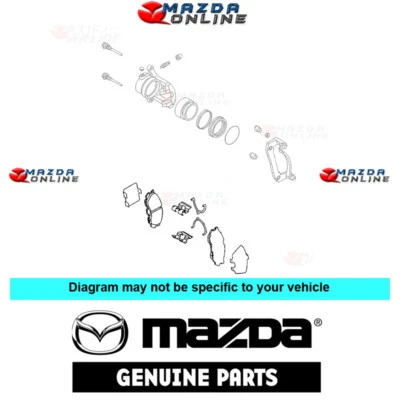 Mazda Genuine Front Brake Pad Set H3Y1-33-23ZA fits 95-00 MAZDA929 [HE] - Изображение 1 из 2