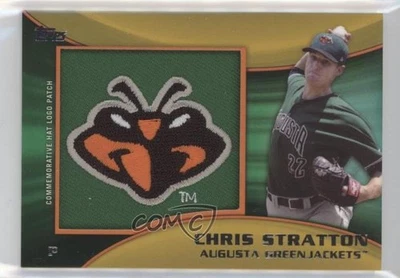 2014 Topps Pro Debut Manufactured Hat Logo Gold /5 Chris Stratton #MH-CS Patch - Image 1 of 2