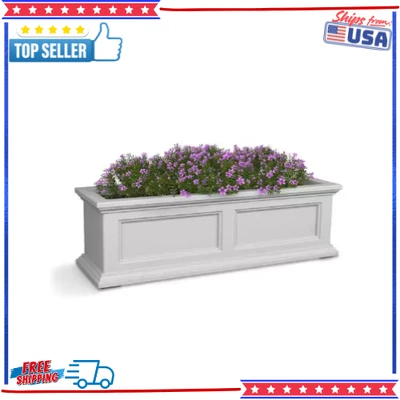 36 in. x 11 in. Self-Watering, White Polyethylene Window Box and Fade Resistant. - Изображение 1 из 4