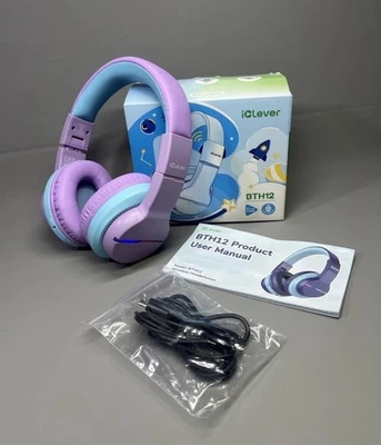 iClever Bluetooth Kids Headphones BTH12 Led Lights Limited Volume 85H Playtime - Image 1 of 4